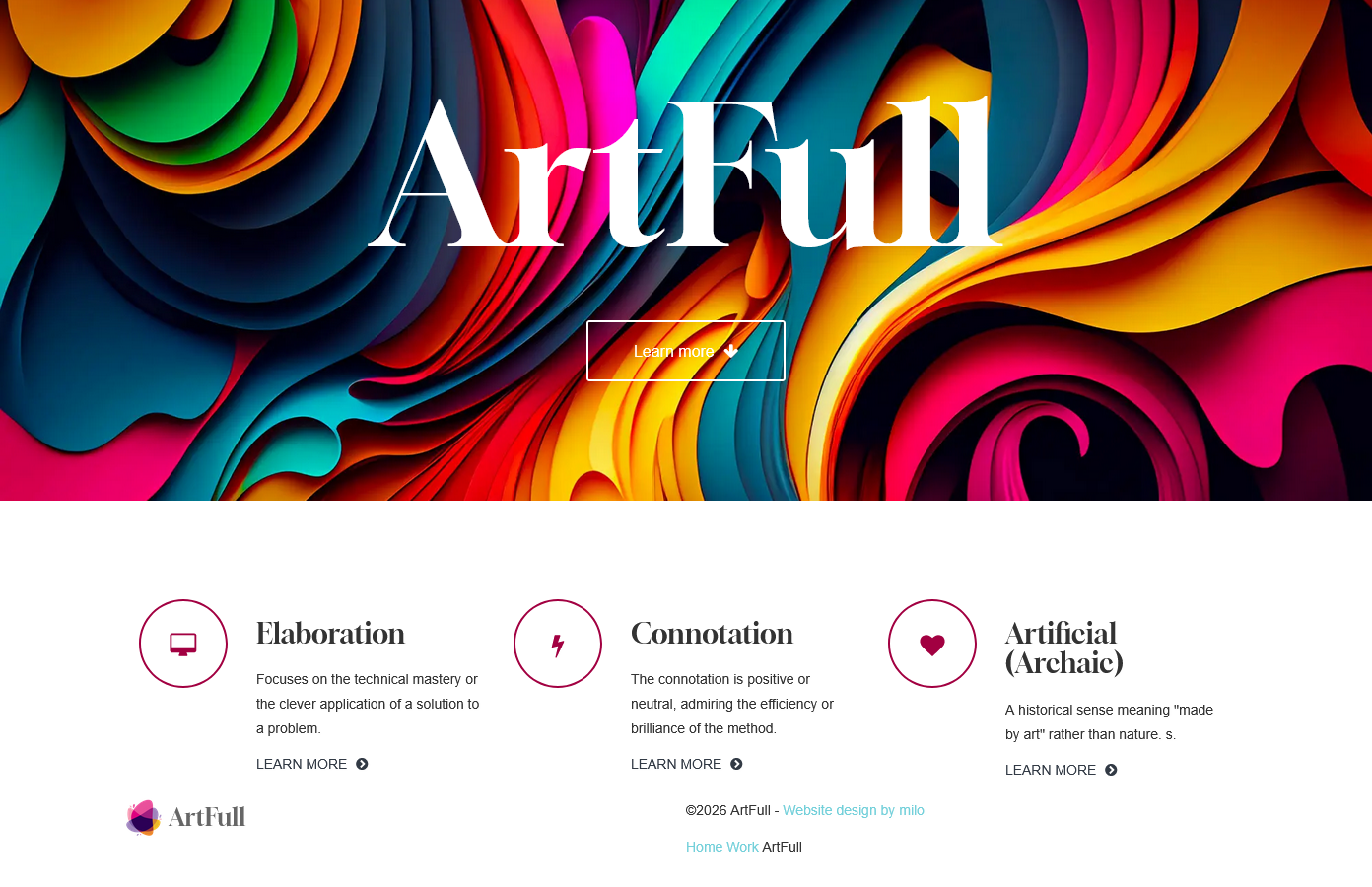footer area ArtFull