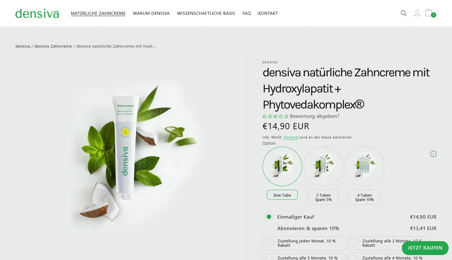 densiva product page