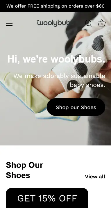 Woolybubs   mobile ecommerce