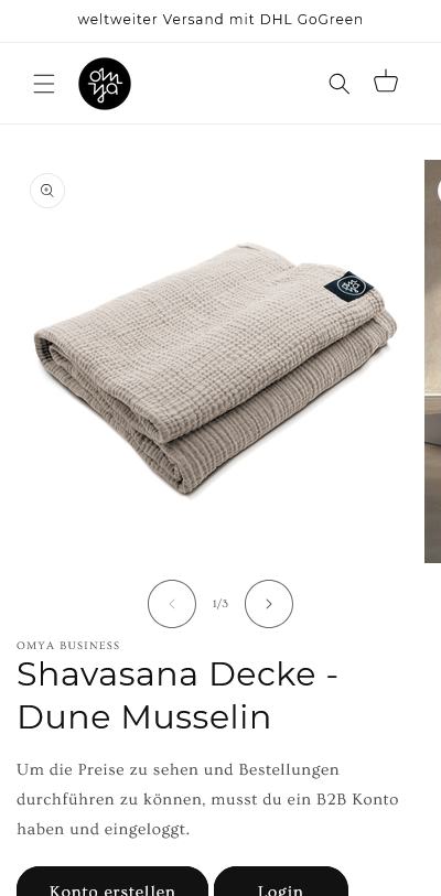 OM YA B2B wholesale mobile ecommerce design