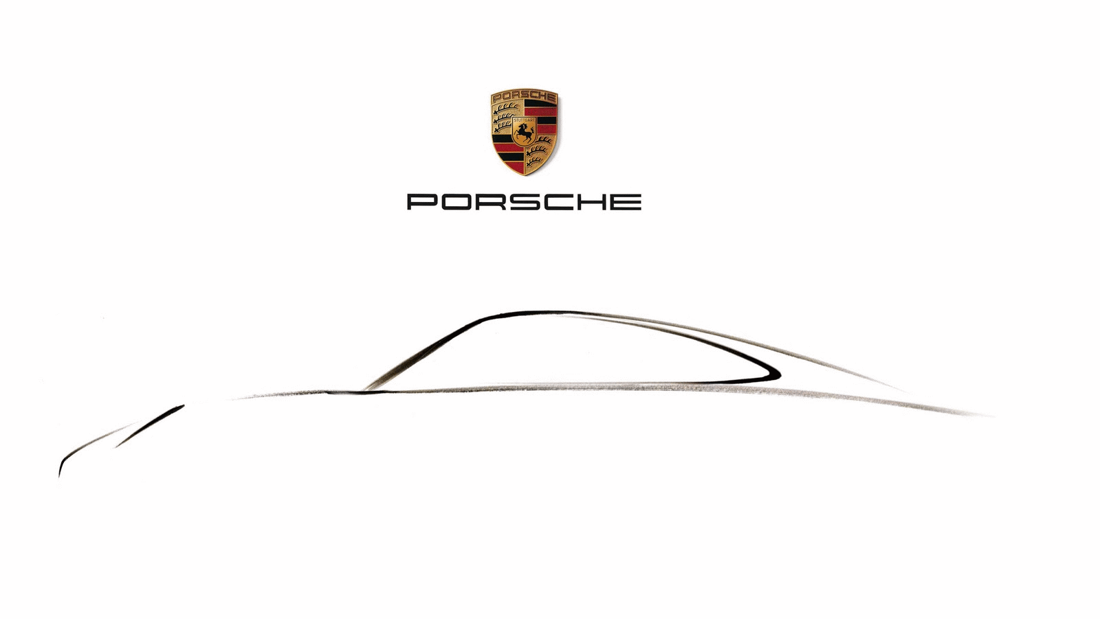 Silhouette Porsche 911 with Porsche crest