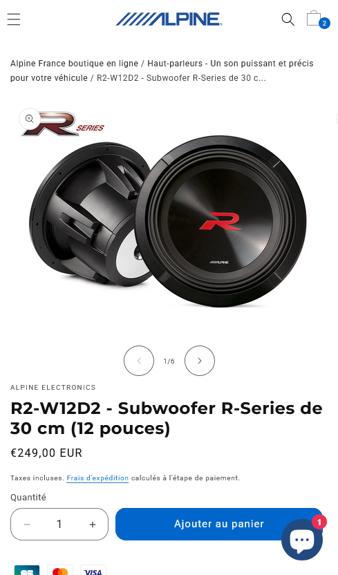 Caisson de basses Série R de 30 cm (12 pouces)