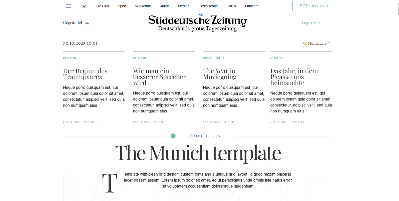 Munich template edition