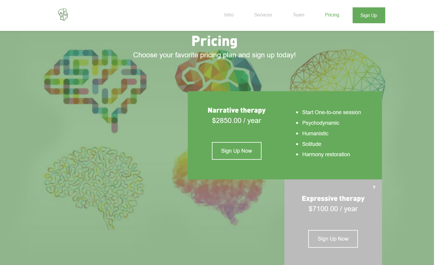 pricing table Solitude