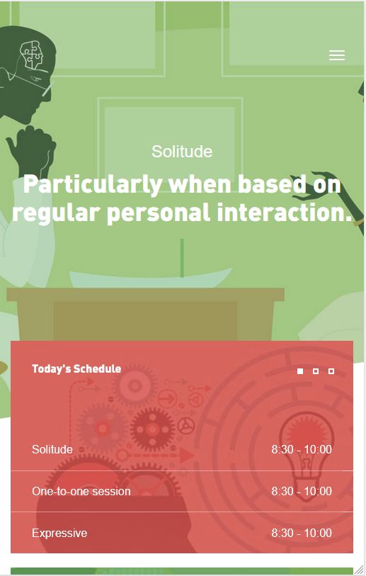 schedule table Solitude theme template